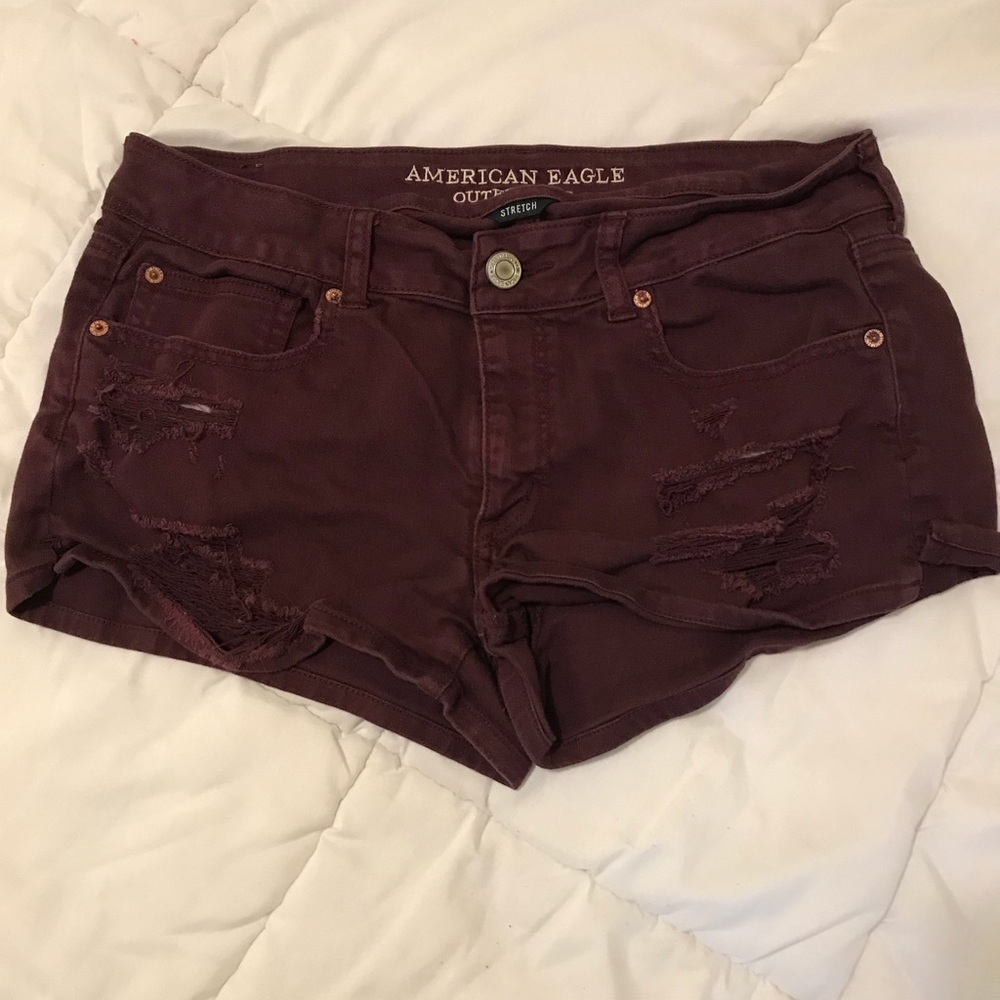 American eagle stretch color denim shorts A1
